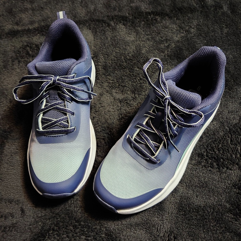 Athletic Works Lifestyle Blue Mesh Jogger Sneakers Shoes Women Size 8